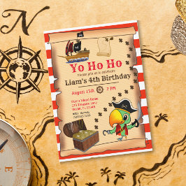 キャプテンパロットトレジャーボーイ誕生日Inv 招待状