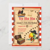 キャプテンパロットトレジャーボーイ誕生日Inv 招待状 (正面)