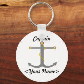 キャプテンパーソナライズされたいかりキーチェーン キーホルダー (正面)