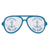 キャプテンパーソナライズされたネームいかり アビエーターサングラス (正面)