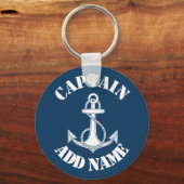 キャプテンパーソナライズされたネームいかり キーホルダー (正面)