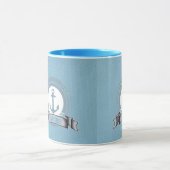 キャプテンパーソナライズされたボートセーリング航海のエンブレム マグカップ (中央)