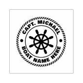 キャプテンパーソナライズされた航海のいかりボート名 ラバースタンプ (インプリント)