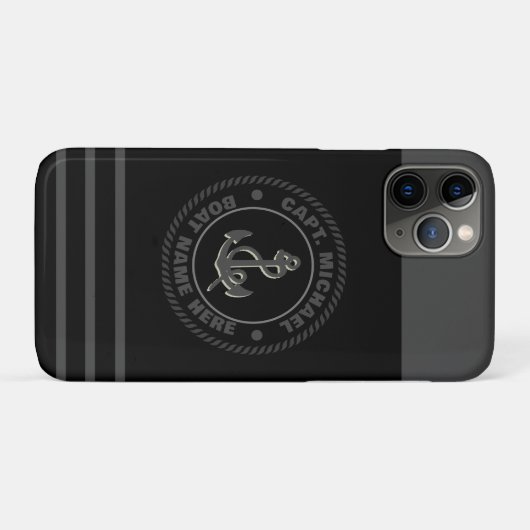 キャプテンパーソナライズされた航海のいかりボート名 Case-Mate iPhoneケース (裏面(横))