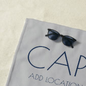 キャプテンパーソナライズされた航海のいかりボート ビーチタオル (インサイチュ)