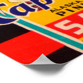 キャプテンビンブランドサーモンラベル – ワシントン州シアトル ポスター (角)