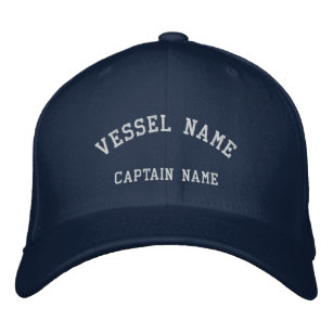 キャプテンベッセル刺繍ウールキャップ海軍 刺繍入りキャップ
