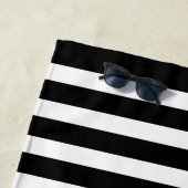 キャプテンボートまたはネーム航海のいかり&オールズブラック ビーチタオル (インサイチュ)