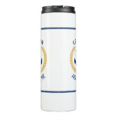 キャプテンボートネームいかり金ゴールドスタイルローレルスター タンブラー (裏面)