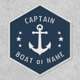 キャプテンボートネームヴィンテージいかりスターズミストブルー ワッペン