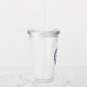 キャプテンボートネーム航海のロープフレーム船車輪 アクリルタンブラー (右)