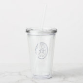 キャプテンボートネーム航海のロープフレーム船車輪 アクリルタンブラー (裏面)