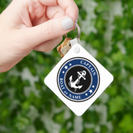 キャプテンボート名いかりスターズロープフォトバック キーホルダー