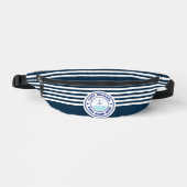 キャプテンボート名航海のいかりブルーホワイト ファニーパック (正面)