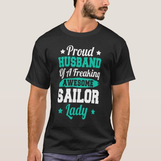 キャプテンボート帆走海軍ボート船員夫 Tシャツ (正面)