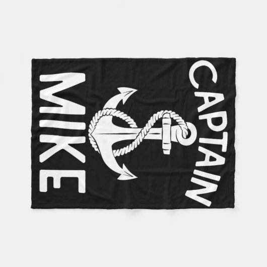 キャプテンマイクヨットボートいかり フリースブランケット (正面(横))