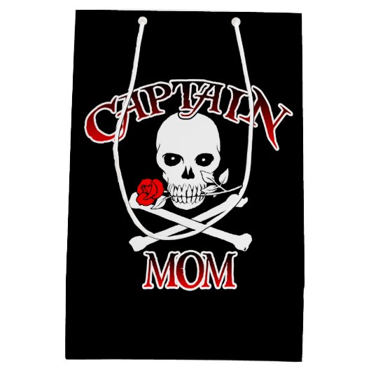 キャプテンママ抱き枕 ミディアムペーパーバッグ (裏面)