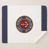 キャプテンユアネームマルーンいかりシェルパブランケット シェルパブランケット (正面(横))