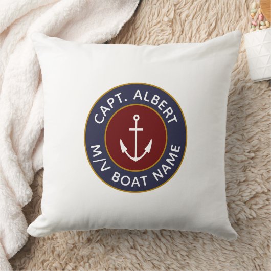 キャプテンユアネームマルーンいかりロゴ装飾用クッション クッション (ブランケット)