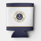 キャプテンユエグメスホワイトブルーいかりクーラーボックス 缶クーラー (正面)