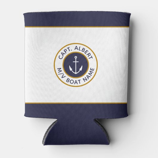 キャプテンユエグメスホワイトブルーいかりクーラーボックス 缶クーラー (正面)