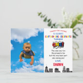 キャプテンワンダーパンツファースト誕生日サンキューカード サンキューカード (スタンド正面)