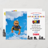 キャプテンワンダーパンツファースト誕生日サンキューカード サンキューカード (正面/裏面)