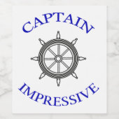 キャプテン印象的なワインラベル ワインラベル (シングルラベル)
