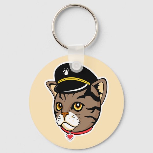 キャプテン子猫キーチェーン キーホルダー (正面)