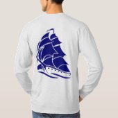 キャプテン帆船アンカー海事デザイン Tシャツ (裏面)
