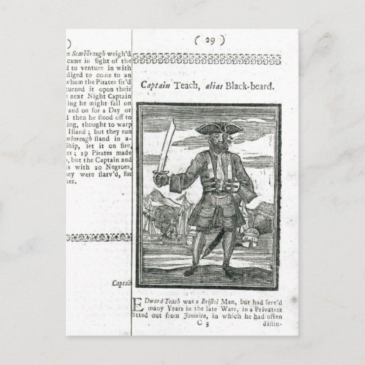 キャプテン教え、アイリアス・ブラック・ヒゲ ポストカード (正面)