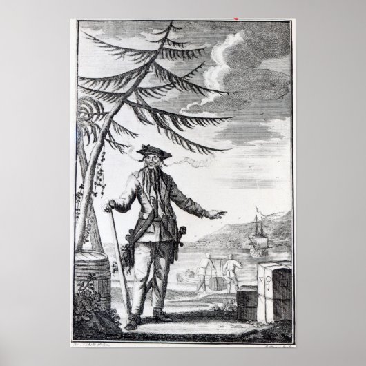 キャプテン教え、通称ブラックヒゲ ポスター (正面)