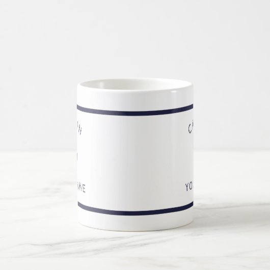 キャプテン航海のいかりと名前マグ コーヒーマグカップ (中央)