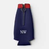 キャプテン航海のいかりオアーズネイビーブルー名前をカスタムする ボトルクーラー (裏面)