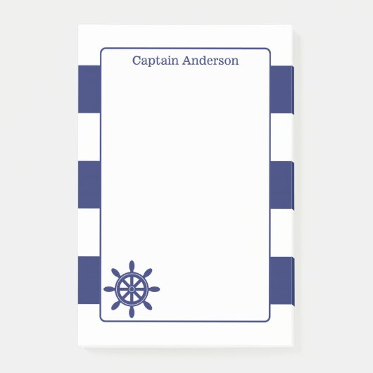 キャプテン航海のズホイール名を追加4 x 6 ポストイット (正面)