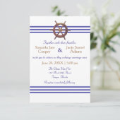 キャプテン航海のズホイール – 3x5結婚式招待状 招待状 (スタンド正面)