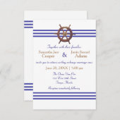 キャプテン航海のズホイール – 3x5結婚式招待状 招待状 (正面/裏面)