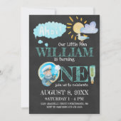 キャプテン航海のファースト誕生日パーティーの招待 招待状 (正面)