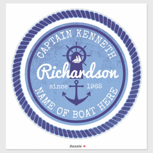 キャプテン航海のヴィンテージいかりヘルムボート シール (シート)