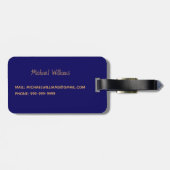 キャプテン航海の金ゴールド王室のいかり ラゲッジタグ (裏面横)