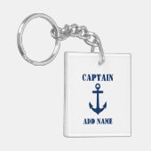 キャプテン追加名ボート名いかり写真バック白 キーホルダー (正面左)