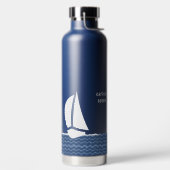 キャプテン（あなたの名前）を絶縁 ウォーターボトル (左面)