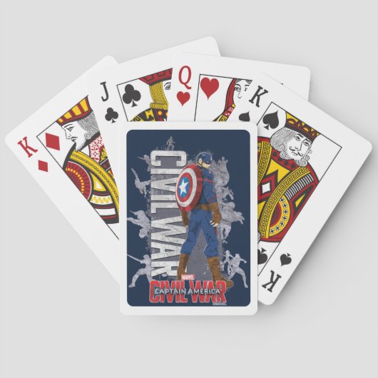 キャプテン・アメリカ南北戦争チーム・シルエット トランプ (裏面)