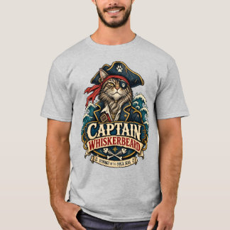 キャプテン・ウィスカービアード 海賊猫 Tシャツ