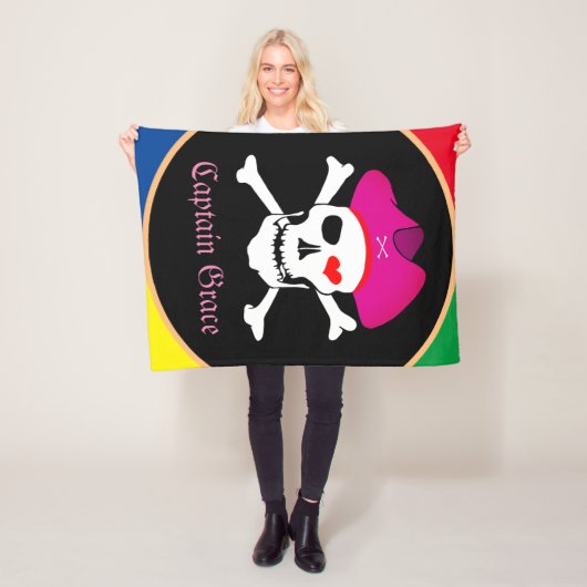 キャプテン·グレース&パイレーツ·トレジャー島/ガールズ フリースブランケット (インサイチュ)