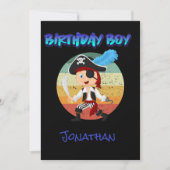 キャプテン・ジャック・パirateの誕生日招待カード! ノートカード (正面)