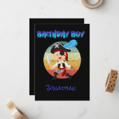 キャプテン・ジャック・パirateの誕生日招待カード! ノートカード (正面/裏面インサイチュ)