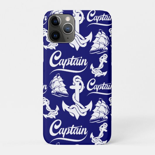 キャプテン セイルボート アンカー 海洋デザイン Case-Mate iPhoneケース (裏)