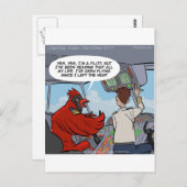 キャプテン・バードがジャンボジェット機を飛おもしろいばす ポストカード (正面/裏面)