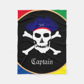 キャプテン&パイレーツフラグ-トレジャーアイランド/キッズ フリースブランケット (正面)